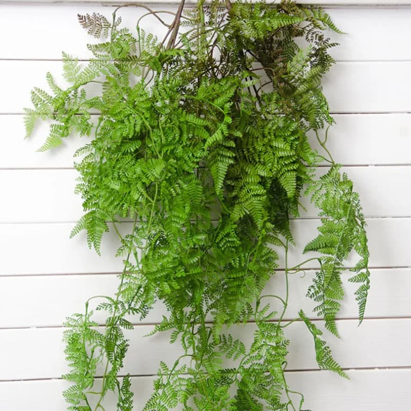 94 cm long artificial wall hanging plastic rope fern green plant leaves house decorations Christmas garden decorative plants