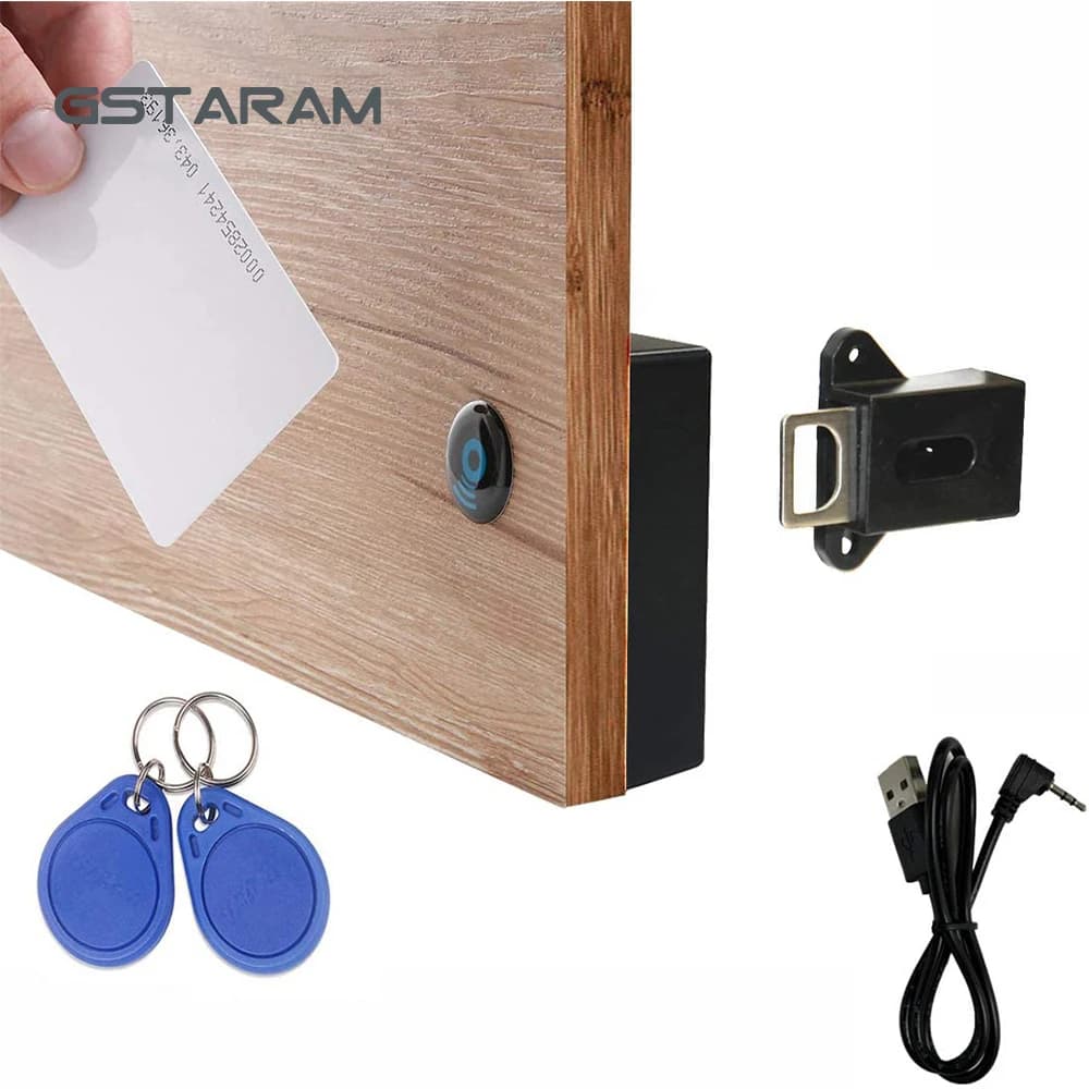 Sensore intelligente fai-da-te RFID Serratura per armadio digitale di sicurezza nascosta Serrature per cassetti elettronici Serratura con sensore invisibile per mobili da guardaroba