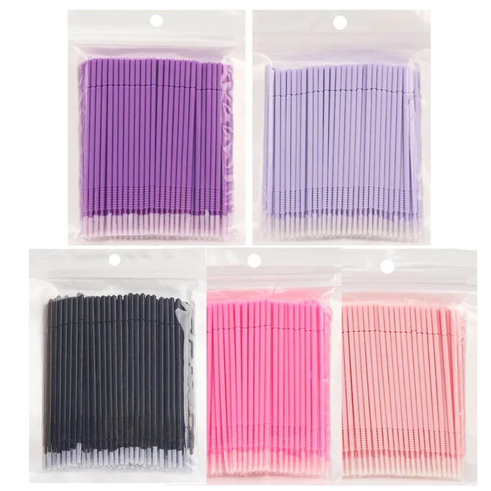 300 pcs Micro Brushes Extensions MicroBrush Eyelash Mascara Sticks Applicators For Eyelashes Cotton Tamps Remove Tools