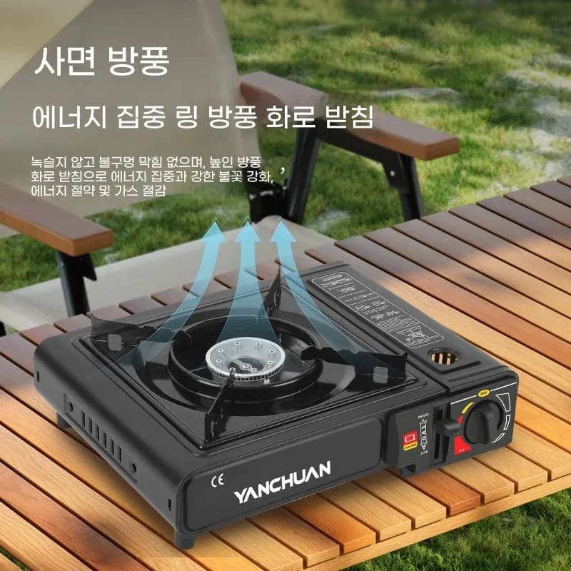 Butano Cartridge Stove for Camping and Barbecue, Light Gas Burner with Home Stool Power, Ideal for Hot Pot