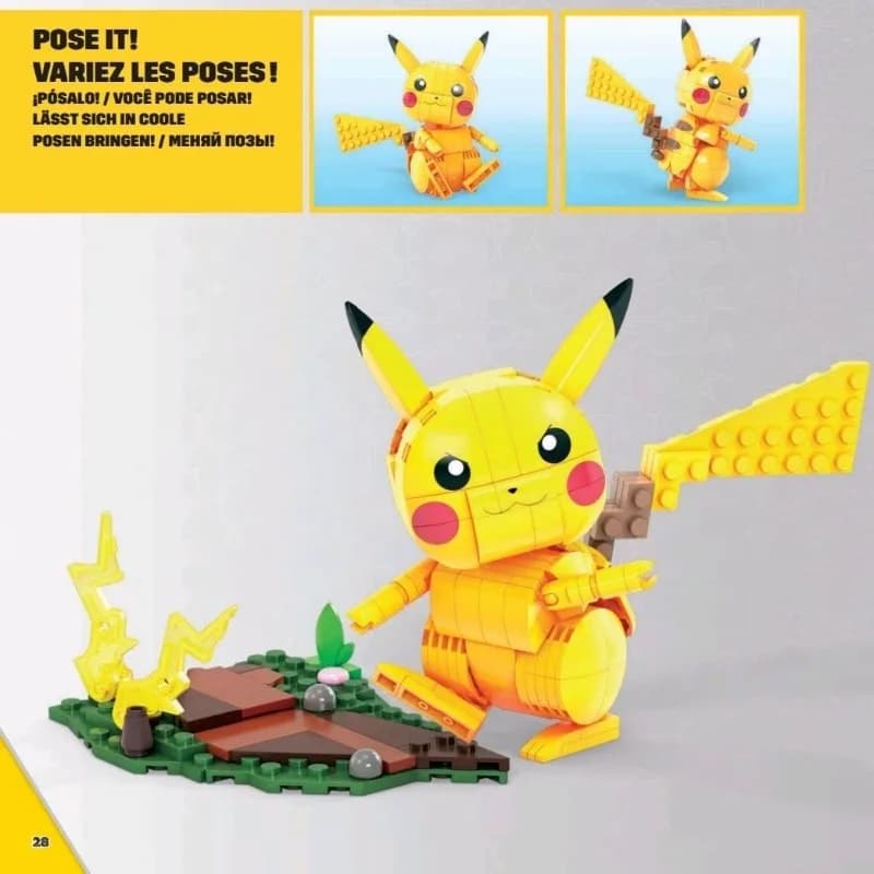 Giocattolo Assemblabile Kemeng per Bambini, Pokémon Pikachu, Drago di Fuoco, Tartaruga Acquatica, Blocchi Pokémon