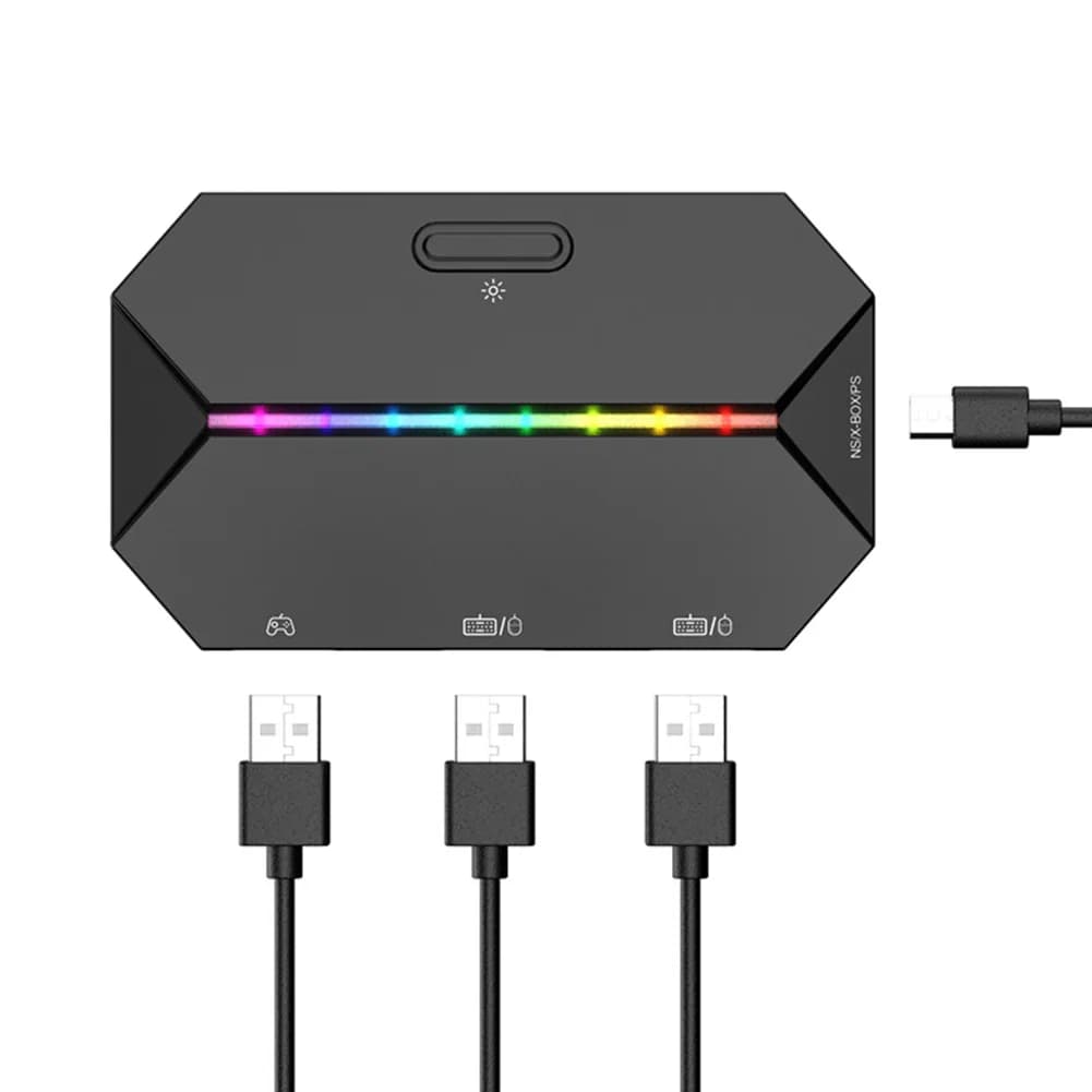 G6L Gaming Keyboard and Mouse Converter, Portable Game Controller Adapter for Nintendo Switch/NS OLED/Xbox One/PS4/PS3