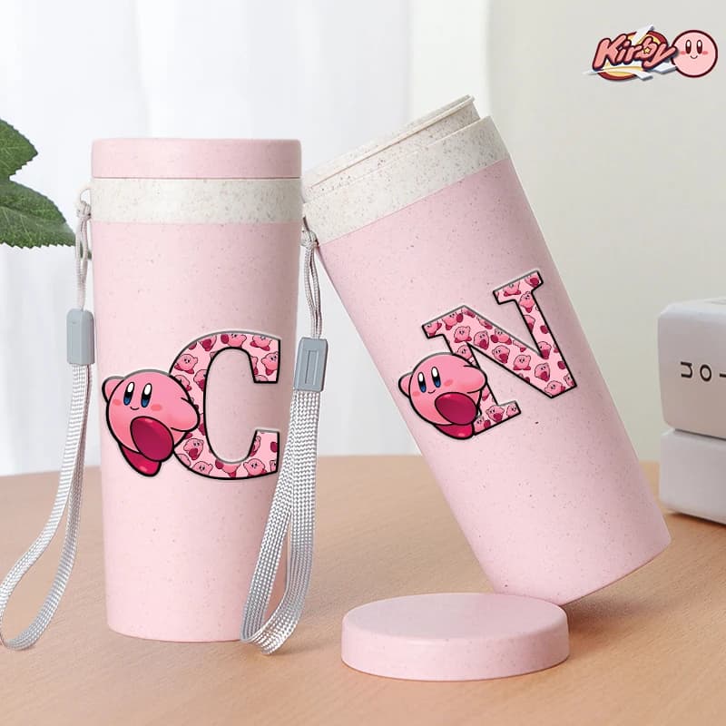 Borraccia Portatile da 350ML Star Kirbys, Bottiglia d'Acqua per Ragazzi e Ragazze, Tazza Sportiva Antigoccia per Esterni con Design Anime Cartoon