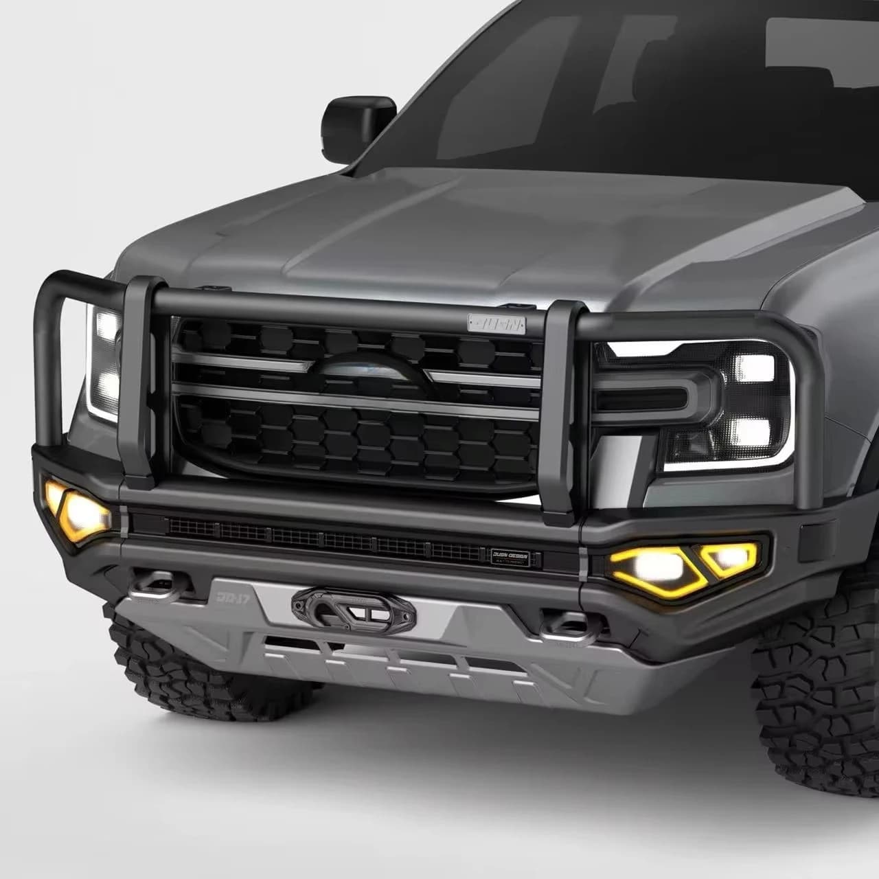 4x4 Off Road Steel Bull Bar Weight Plates Bumper Front 4x4 Bumper For Ford F150 BYD Shark 6 NP300 Front Bumpers