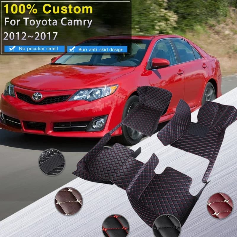 Tappetini per auto 3D per Toyota Camry Daihatsu Altis XV50 2012 ~ 2017 Tappeti durevoli Set Tappetino in pelle Tappeto Anti Dirt Pad Car Accessori