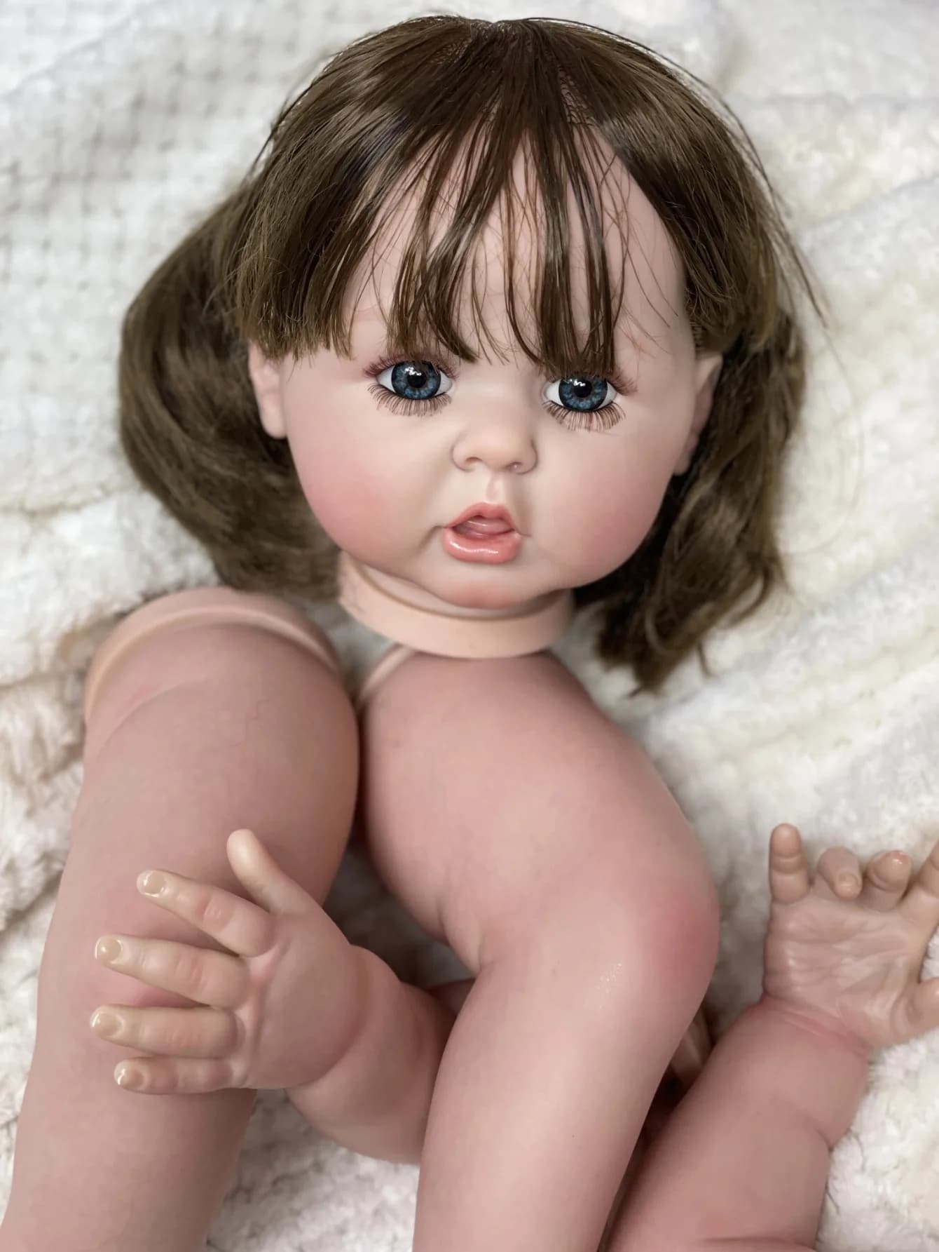 24 pollici 3D Erin dipinta realistica bambola rinata incompiuta bambola neonato Bebe realistica fatta a mano