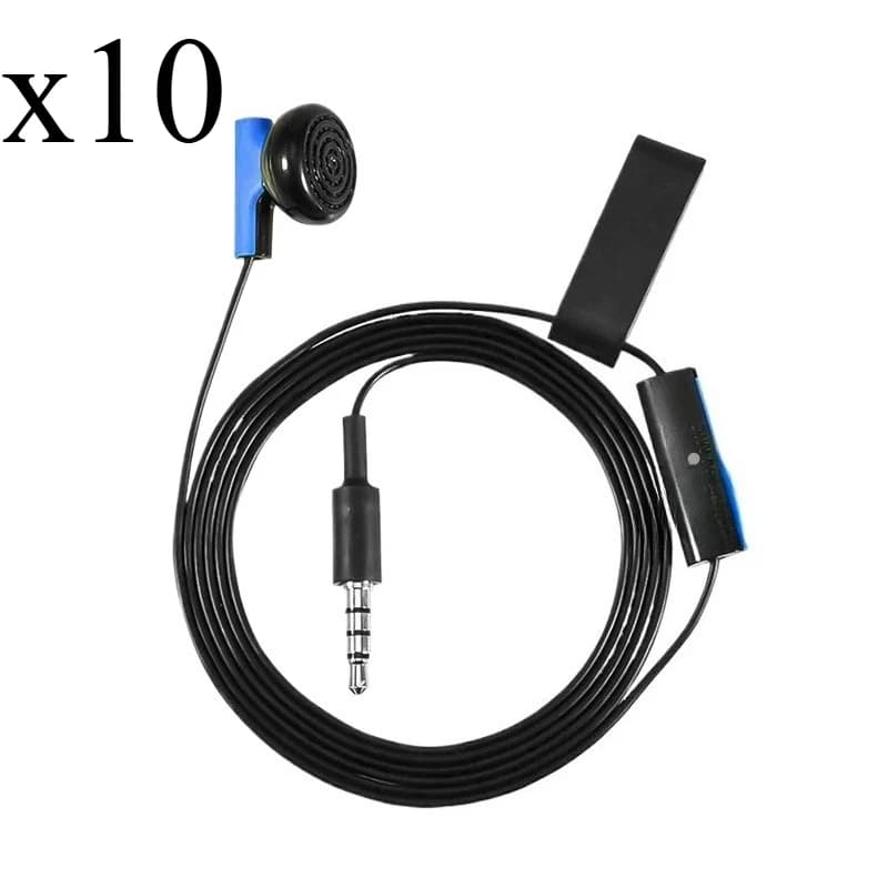 10 pz originale da 3,5 mm auricolare da gioco con microfono mono chat auricolare per Playstation PS4 / PS5 controller cuffie da gioco
