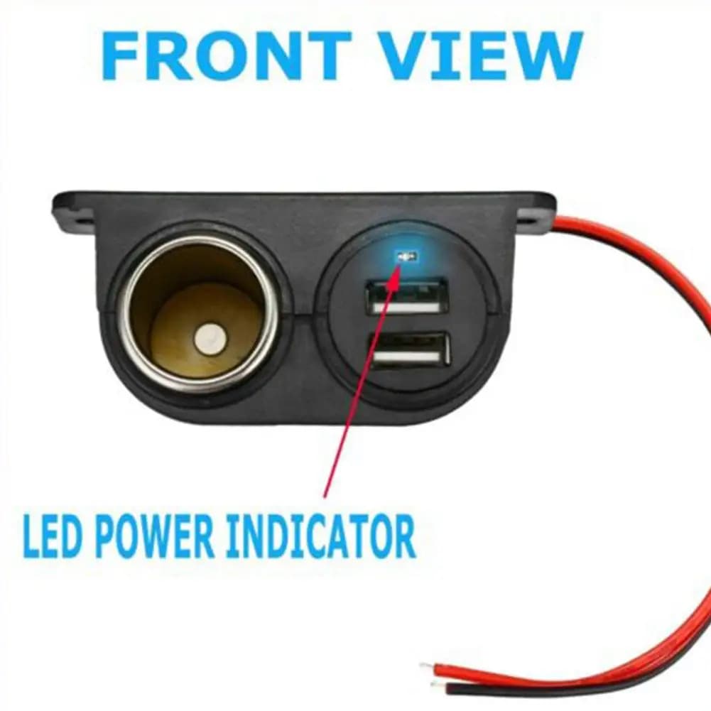 Dual USB port USB socket DC 5V 3.1A USB Motorhome Adapter for integrated car Multi Spina Car Charger Holder Adapter