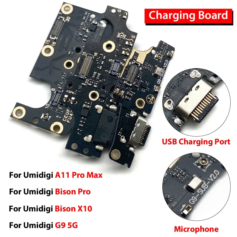 Cavo flessibile con connettore dock per ricarica USB e microfono per Umidigi A7 Pro, A11 Pro Max, G9 5G, G9A, A7S, A9 Pro
