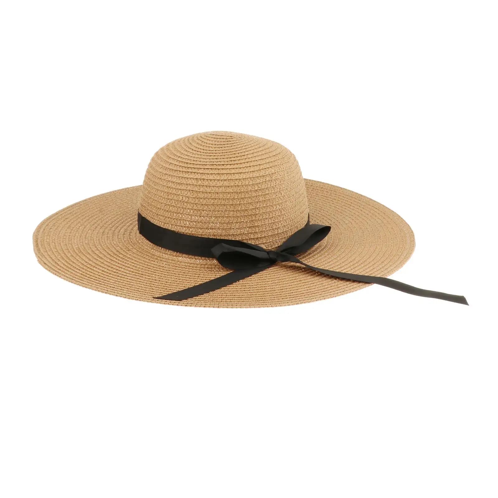 Cappelli Estivi da Sole da Spiaggia in Paglia Panama con Tesa Larga Pieghevole per Esterni, Cappellini Arrotolabili per il Tempo Libero, Vacanze e Viaggi