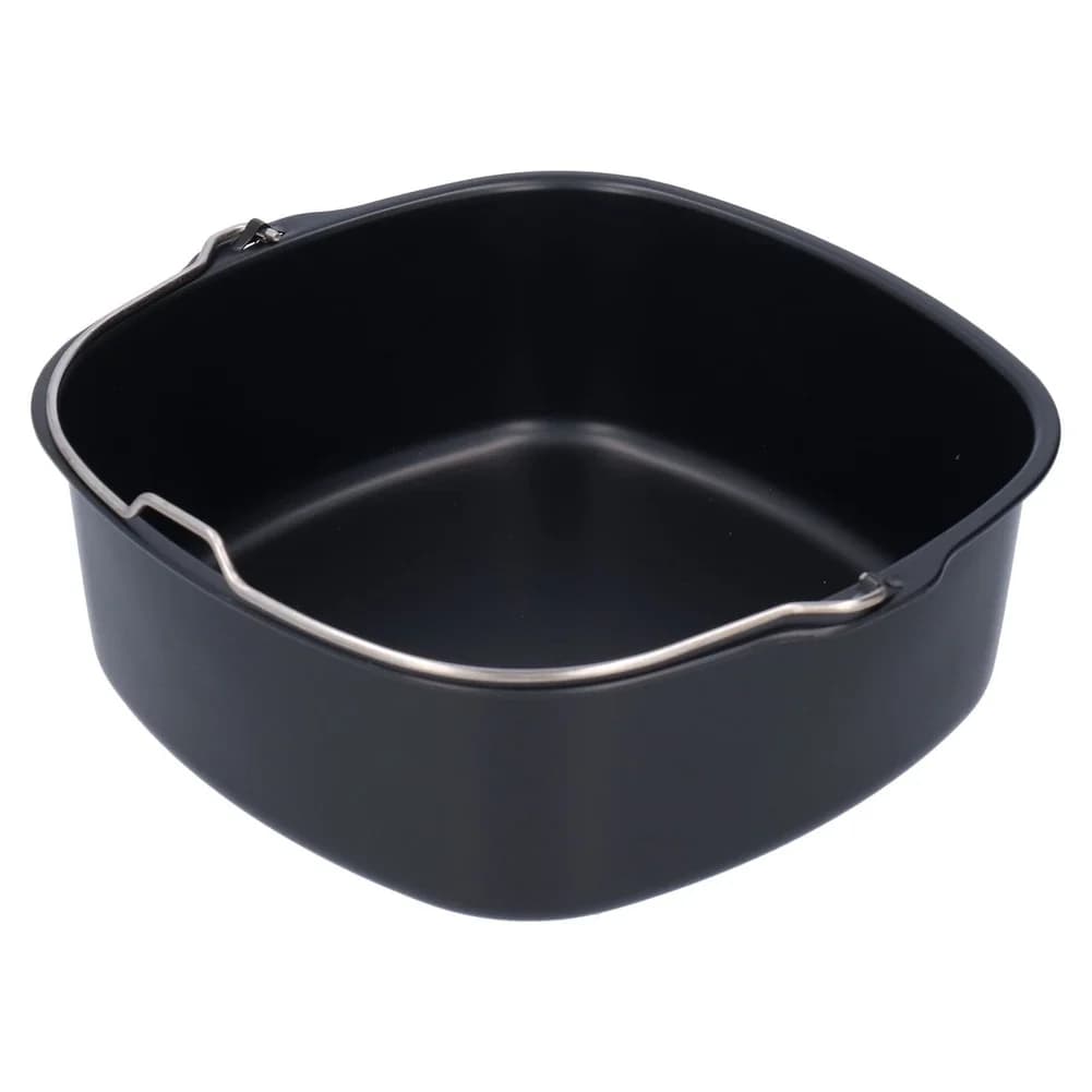 For Birthday Party Baking Air Fryer Cake Pan Deep Dish Baking Tin Long-lasting Non-stick Coating Equipped With Lifting Handle