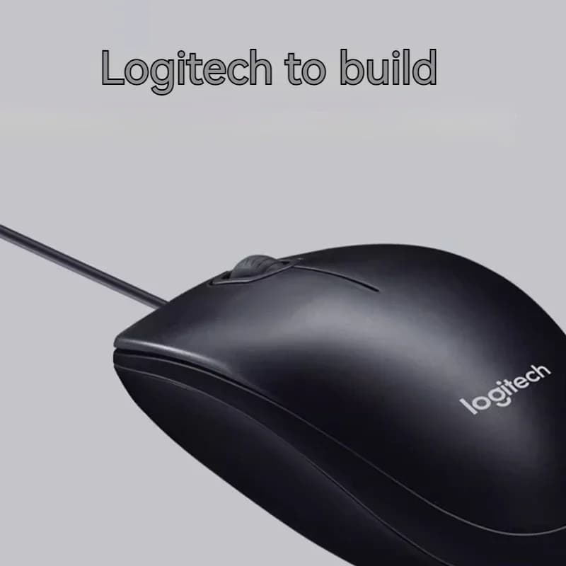 Logitech B100 Wired USB Mouse Universal Optical Mouse for PC, Laptop Desktop Lightweight Portable Design for Office Gaming
