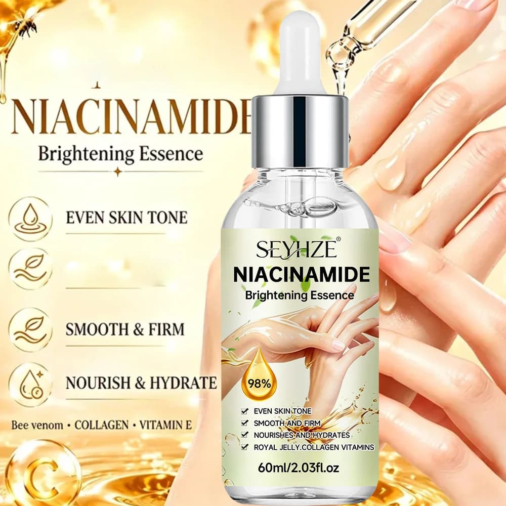 SEYHZE Niacinamide Brightening Serum 40ml/60ml – Firming & Oil-Control Face & Neck Treatment with Collagen, Ceramides, Aloe + Ce
