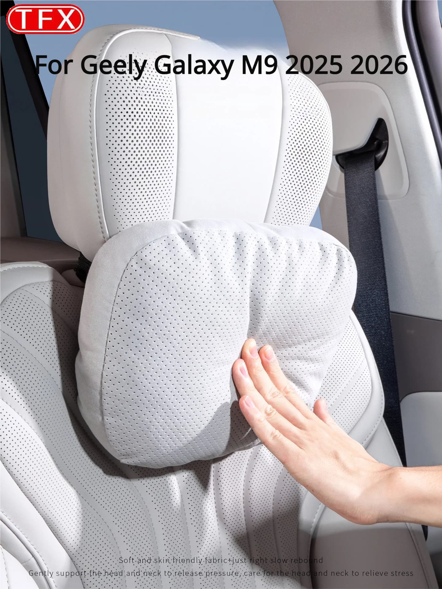 For Geely Galaxy M9 2025 2026 Car Styling Headrest Lumbar Support Neck Pillow Comfort Head Pillow Auto Modification Accessories