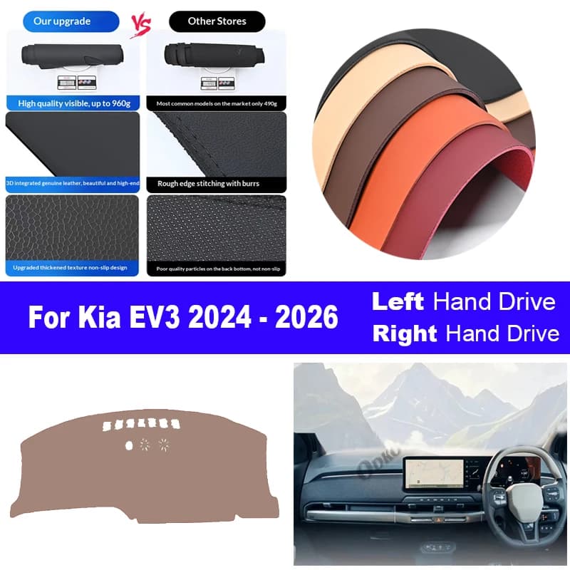 Misura per Kia EV3 2024 2025 2026 GT Linea Auto Dash Zerbino Accessori Cruscotto Copertura Pad DashMat Parasole Tappeto Protettivo
