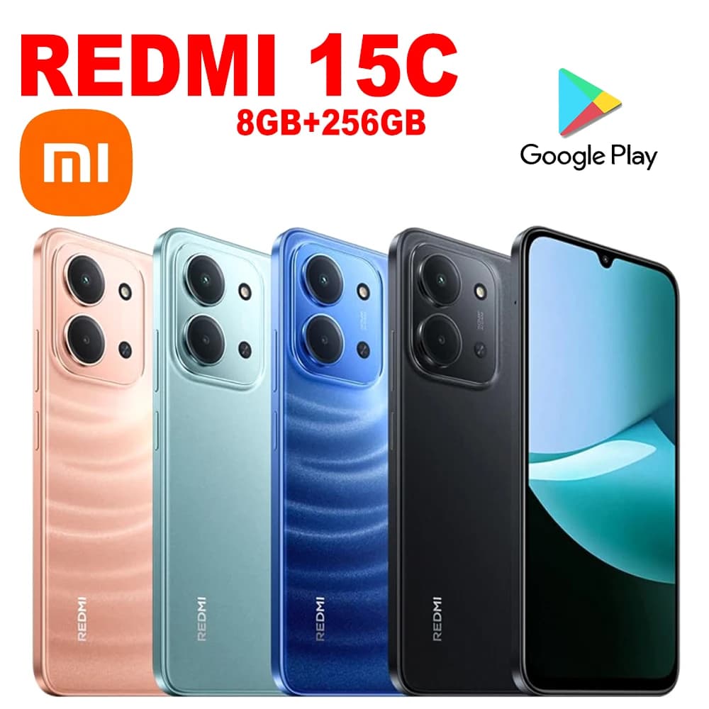 XIAOMI REDMI 15C smartphone alla moda 8GB+256GB/batteria da 6000mAh/impronta digitale laterale/riconoscimento facciale/GPS/NFC