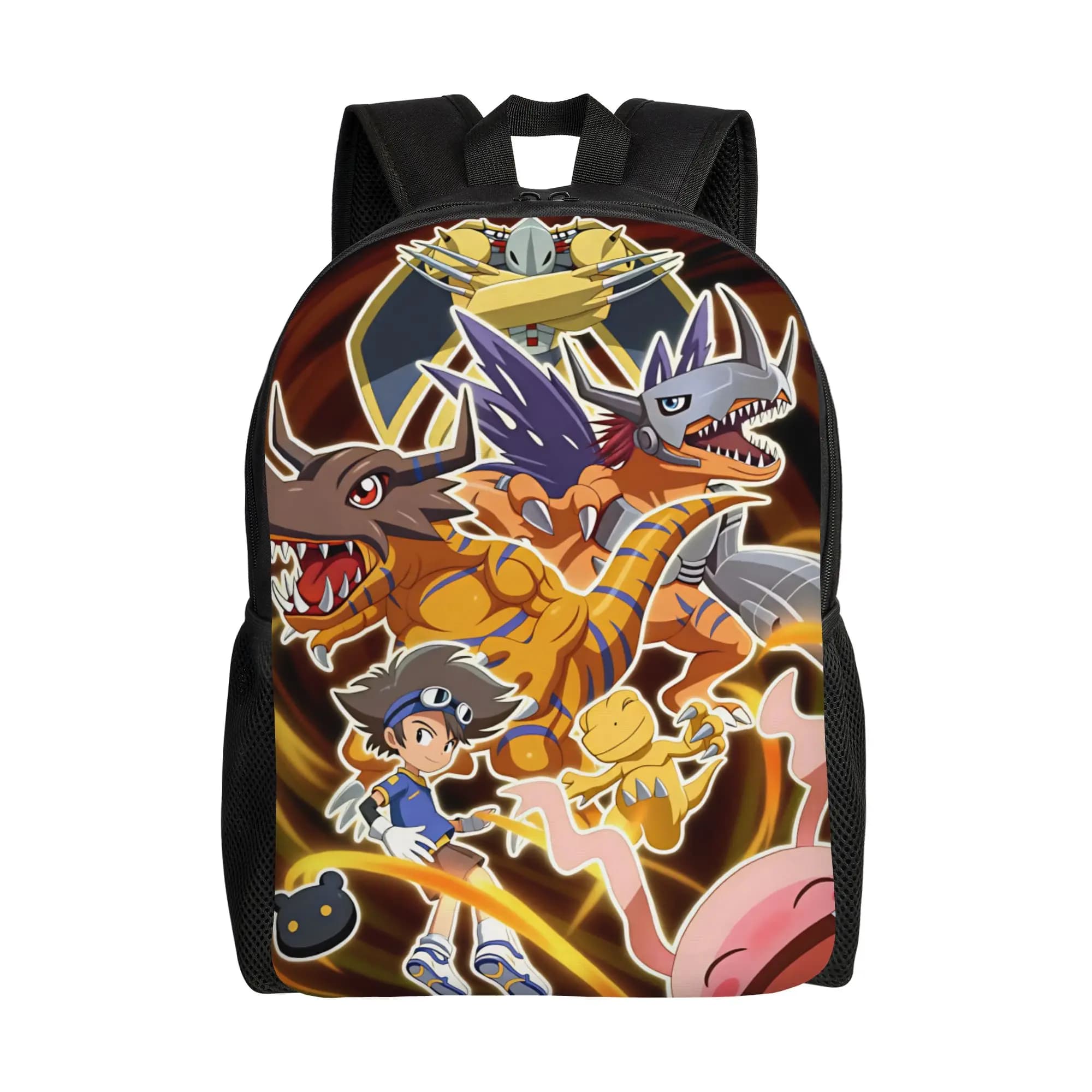 Digimon Backpack Trekking Backpacks Boy Girl Custom Big High School Bags Pretty Rucksack