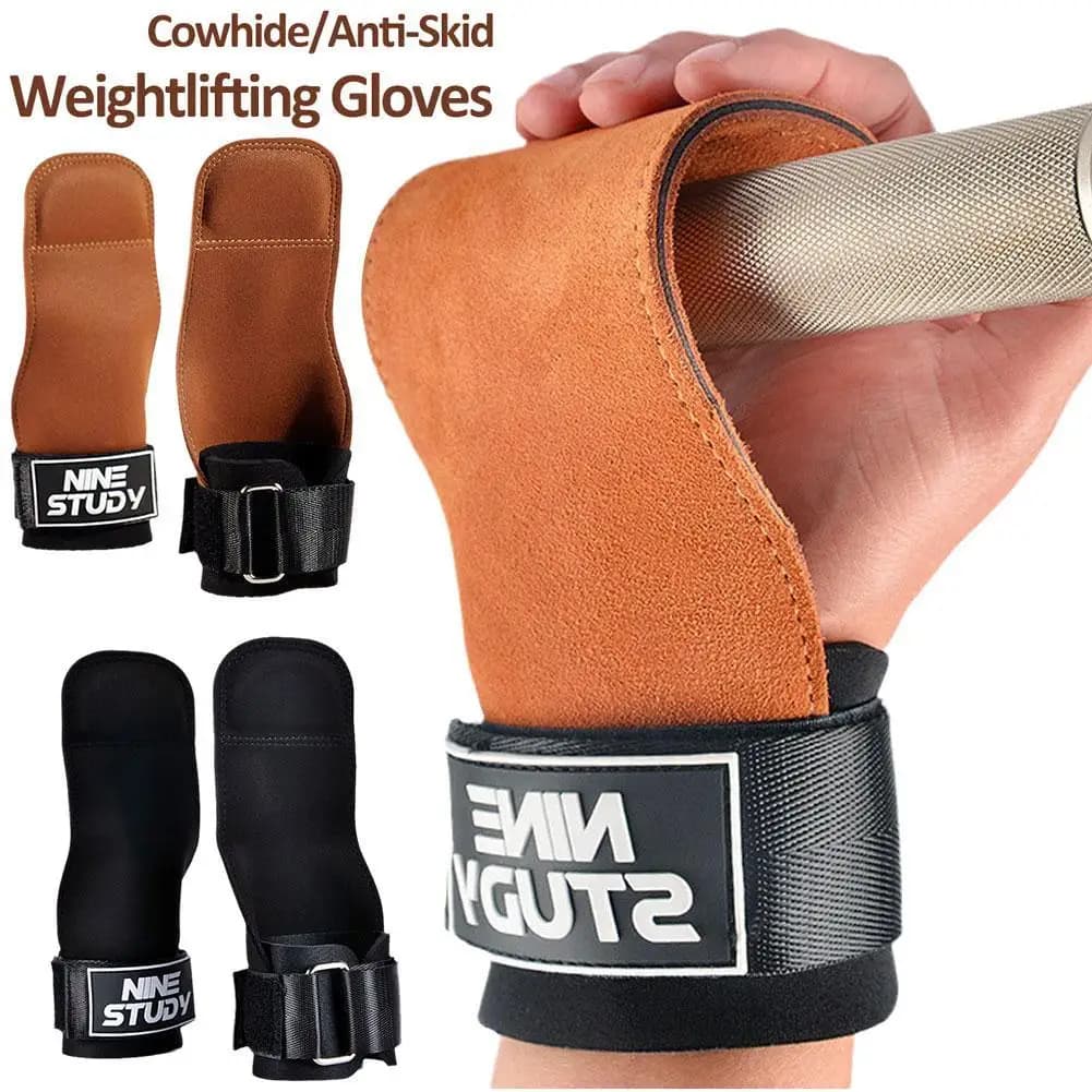 Weight lifting bench wrist hooks straps weight lifting gloves and grip pads for gym workout Fitness dumbbells Pull-Up