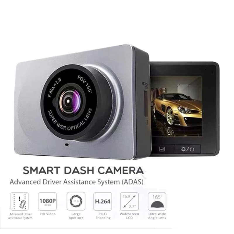 Xiaomi YI Smart Dash Cam per auto ADAS 2.7 schermo Full HD 1080P Dash Cam con visione notturna ADAS aggiornamento versione inter