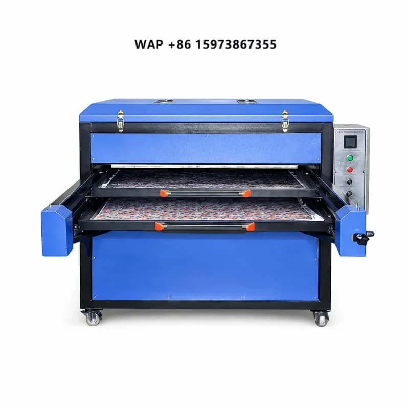 Pressa a Caldo per Sublimazione a Doppia Stazione Grande Formato 80x100 100x120cm, Macchina Semiautomatica per Trasferimento Termico su T-shirt e Capi d'Abbigliamento