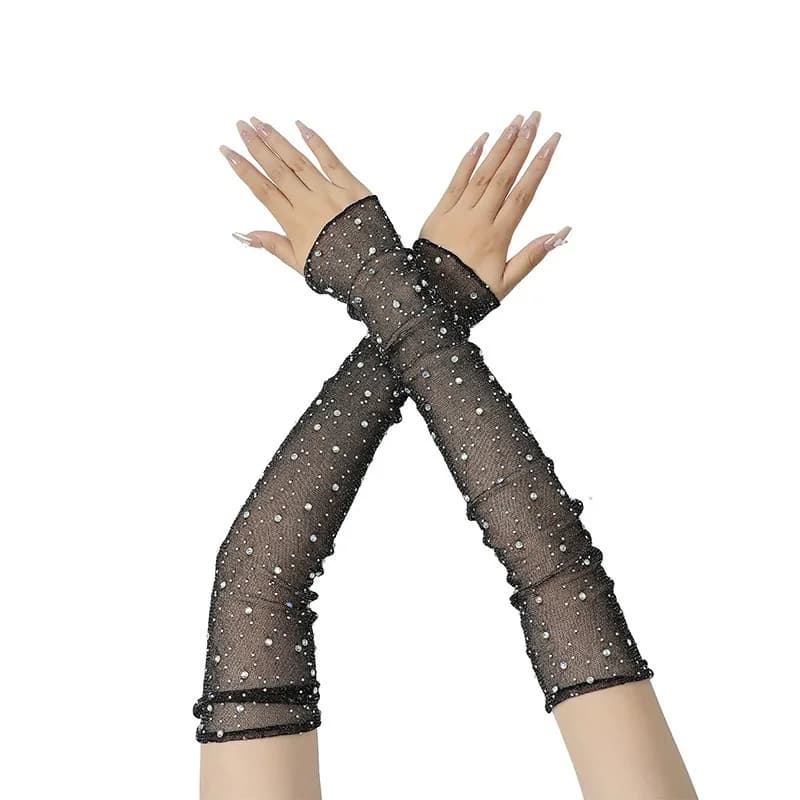 Nut Gloves with Network Sequins, Versatile Solar Protection for Drivers