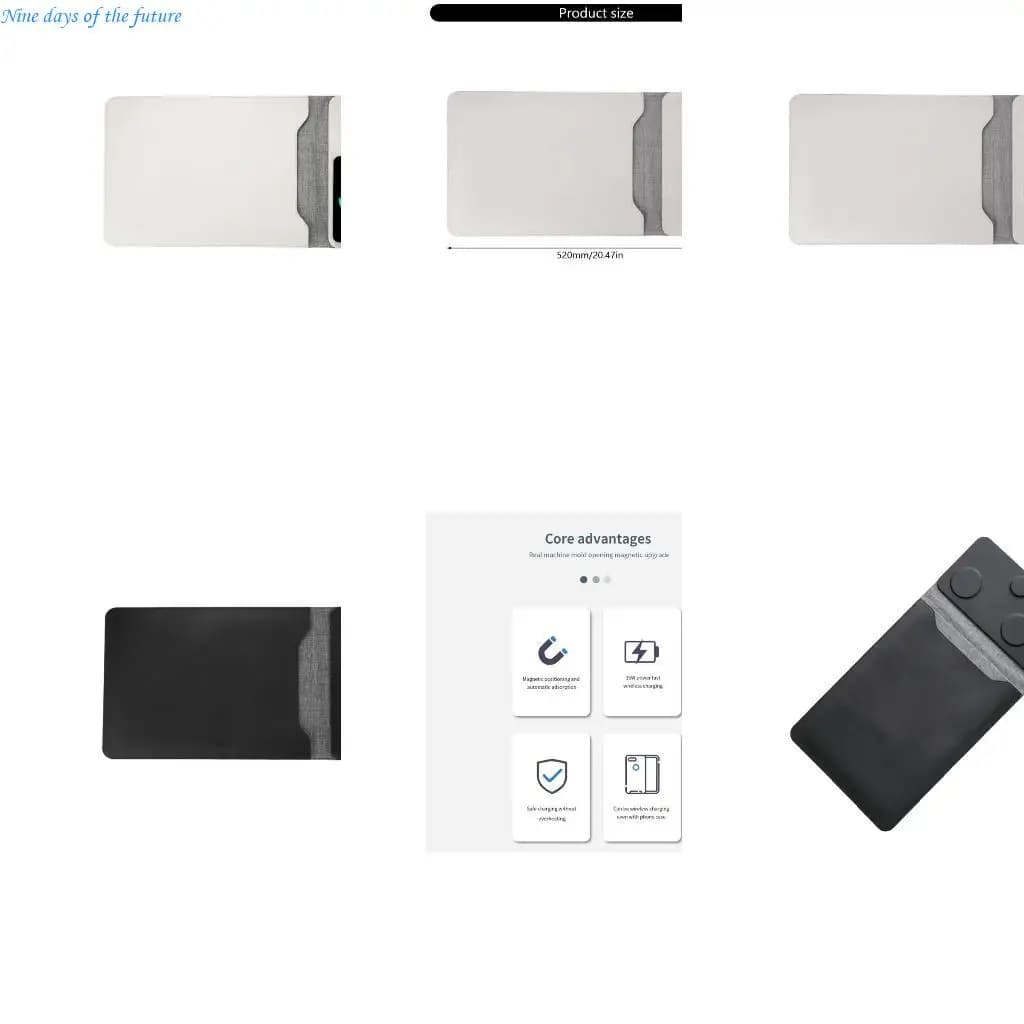 Protettore per custodia in pelle PU per pad 12 13 14 pollici ricarica wireless E65A