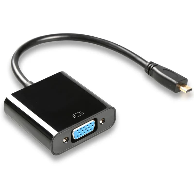 Micro HDMI Connector to VGA Video Cable Converter Adapter from Micro HDMI to VGA 1080P for Laptop HDTV PS4 TV Projector