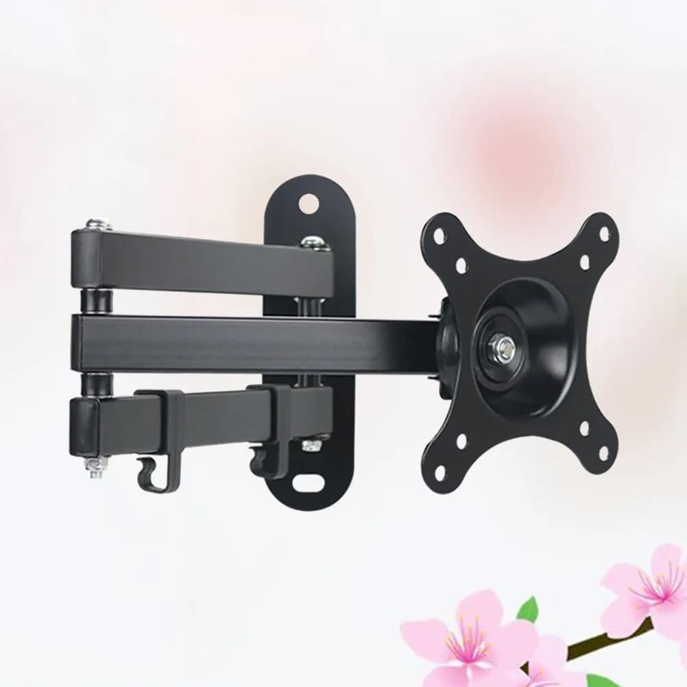 Wall bracket for TV with Inclination of 15 Degrees for 10-27 Inch LED LCD Monitor, Black Support for Display