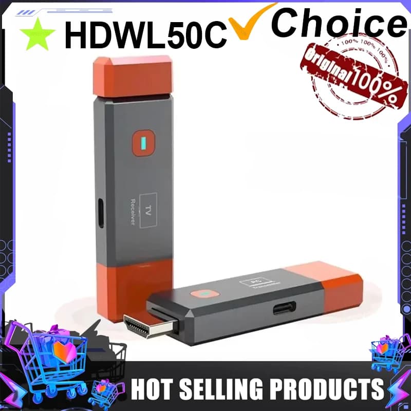 HDMI 50M Compatible Wireless Video Transmitter Receiver Adapter TV Stick Dongle for Monitor Laptop PC Projector