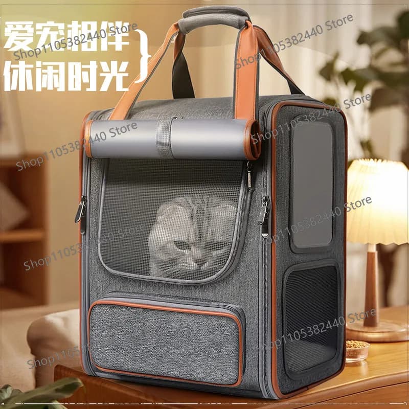 Small Pet Carrier Backpack for Dogs & Cats, Breathable Travel Bag for Small Puppies, All-Season Outdoor Pet Backpack