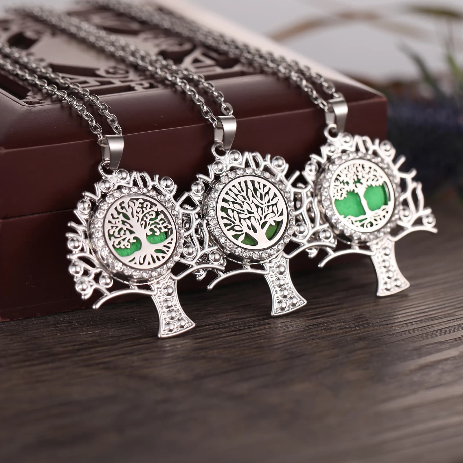 New Tree of Life aromaterapia collana gufo angelo ala diffusore di olio essenziale profumo medaglione collana pendente donne Aroma gioielli