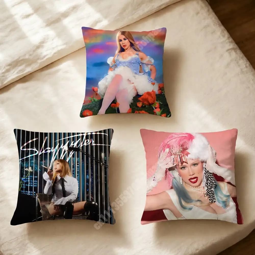 S-Slayyyter Worst Girl In America Pillow Cover Sofa Couch Cushion Case Creative Workspace Accent Home Decor