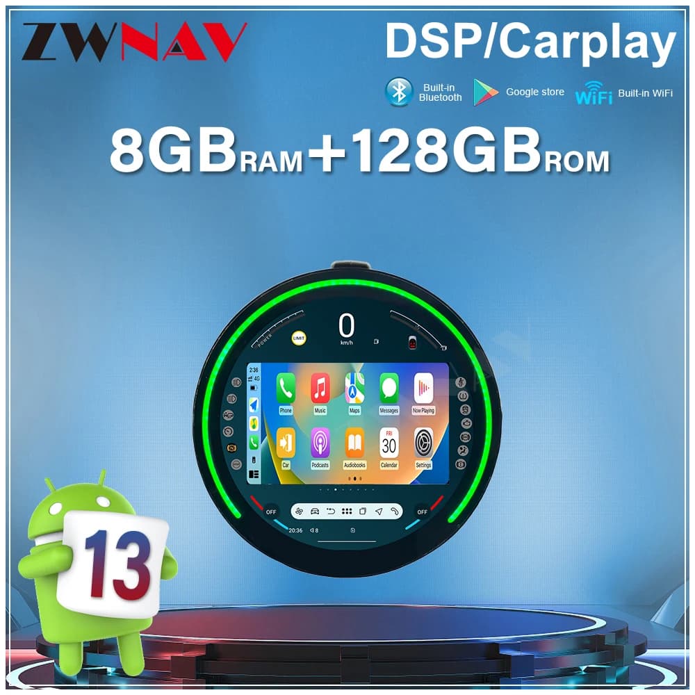 11.9 Inch For BMW MINI Cooper F55/F56 NBT 2015-2017 Car Android 13 Head Unit Wireless CarPlay Auto Multimedia Player Radio GPS