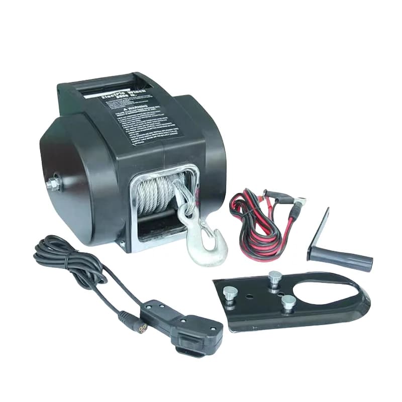 SSTLF 2000 libbre CE Approvato Paranco Elettrico Portatile Mini Professionale Corda di Acciaio Marine Barca/Rimorchio Utilità Verricello Elettrico Kit