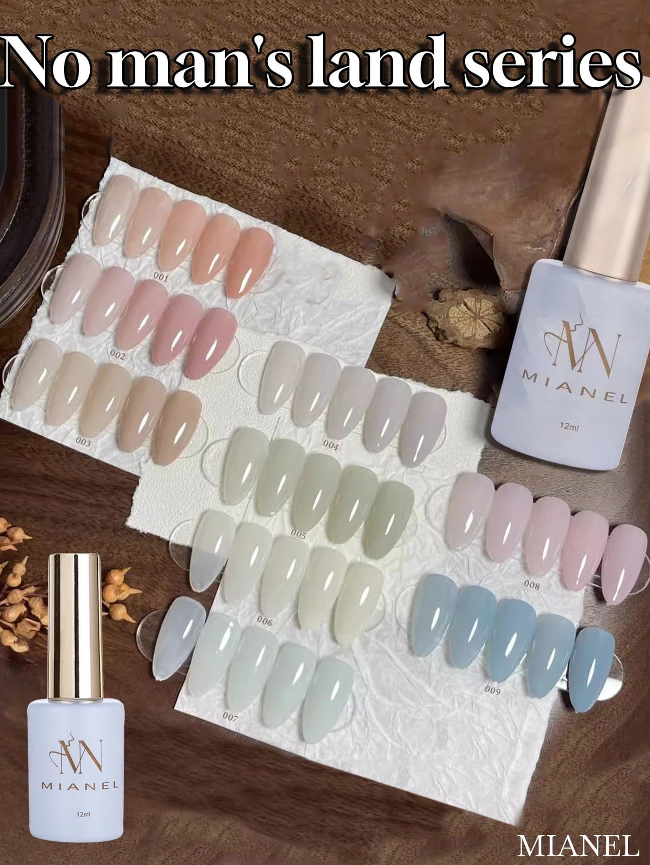 MIANEL 12ML 1pcs 2026 New Popular Ice Clear Nude Color Gel Nail Polish Blue Pink Nail Polish Summer Nails UV LED Light Nails