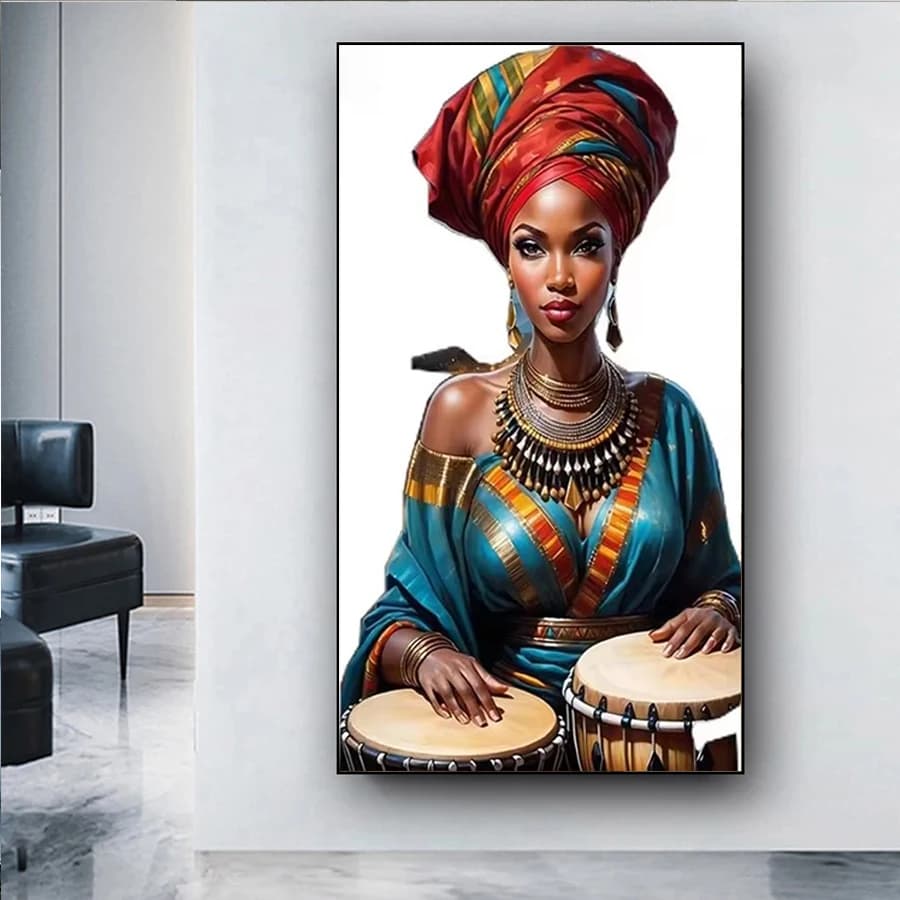 Diamond Mosaic Beautiful African Diy Diamond Painting Tribal Woman 2025 Full Embroidery Cross Stitch Kits Portrait Large decor