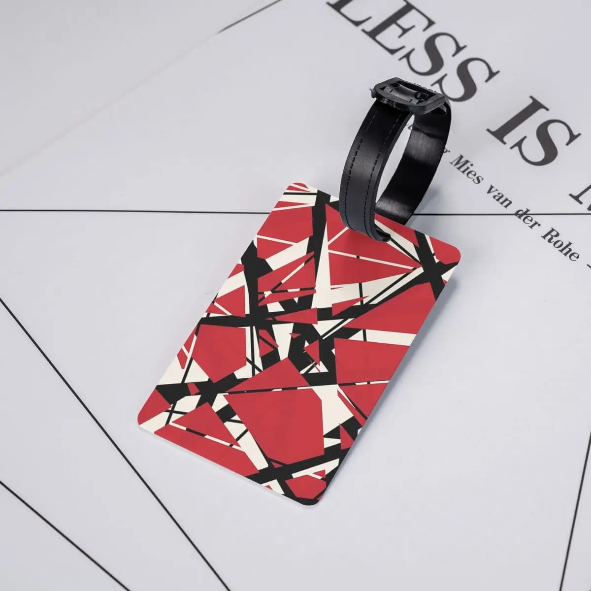 Etichette per Bagagli EVH Design Autentico a Righe (Rosso) Accessori per Valigie Etichetta per Bagaglio da Viaggio Porta Etichetta con Nome e Indirizzo
