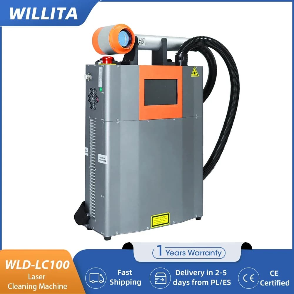 WILLITA WLD-LC100 Laser Machine Backpack for Cleaning Industrial Grade Metallic Surfaces, Efficient Roller Removal