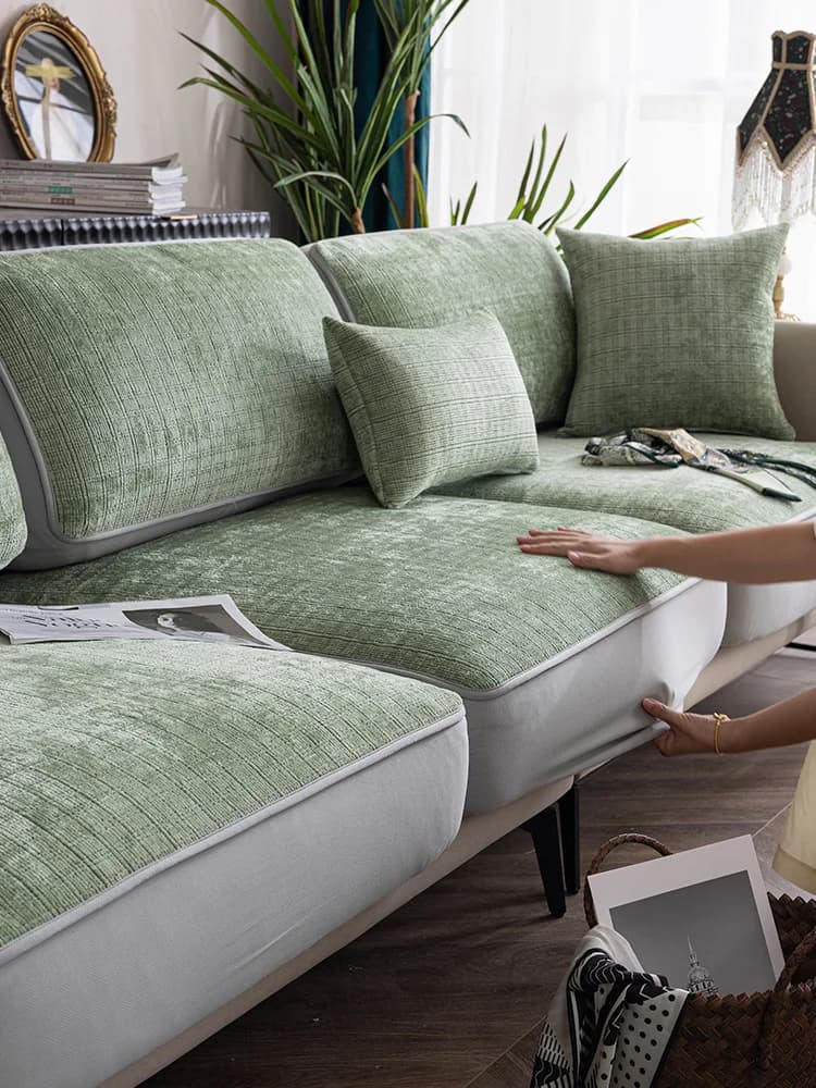 Copridivano universale Cuion Autunno Inverno Plu Antiscivolo Versatile All-Inclusive Colore puro Nuovo Sle Sofa Pad Cuion