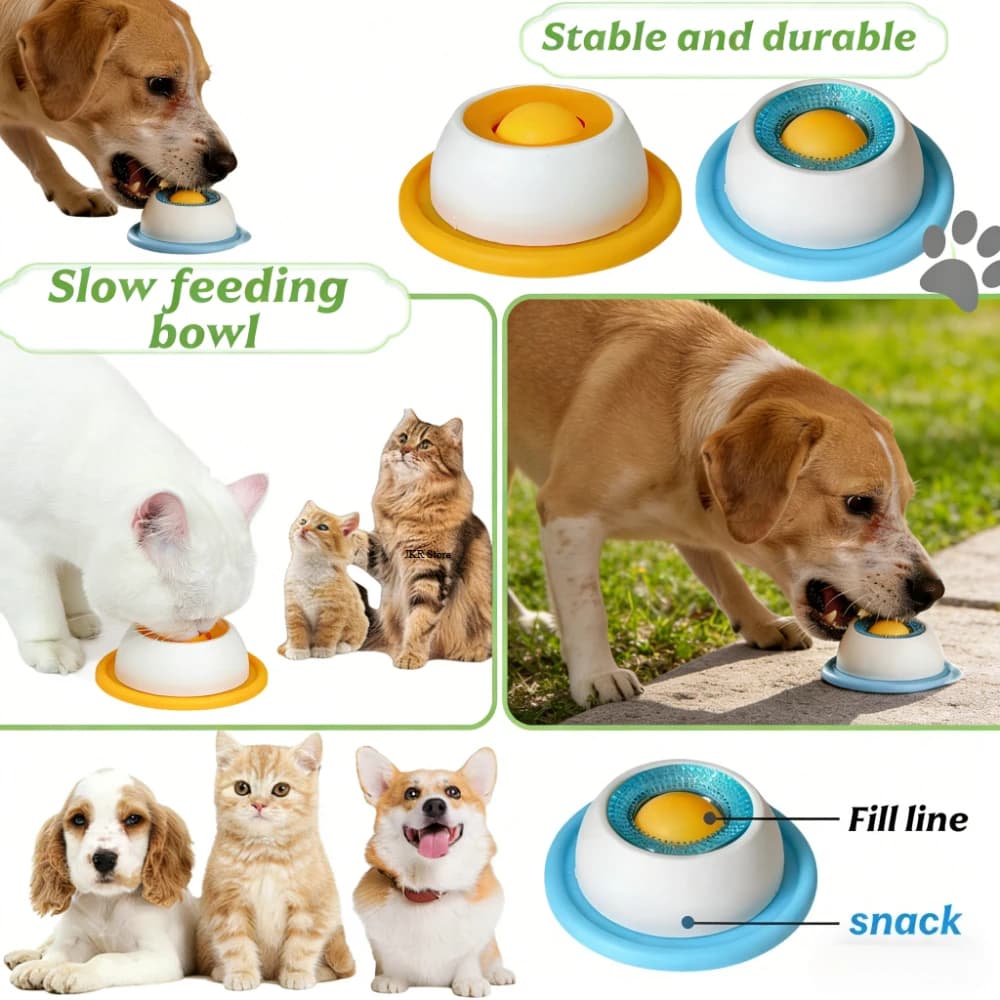 Giocattoli Interattivi per Gatti e Cani, Ciotola per Alimentazione Lenta, Dispenser per Addestramento Cuccioli, Giochi di Stimolazione per Animali Domestici, Accessori per Animali