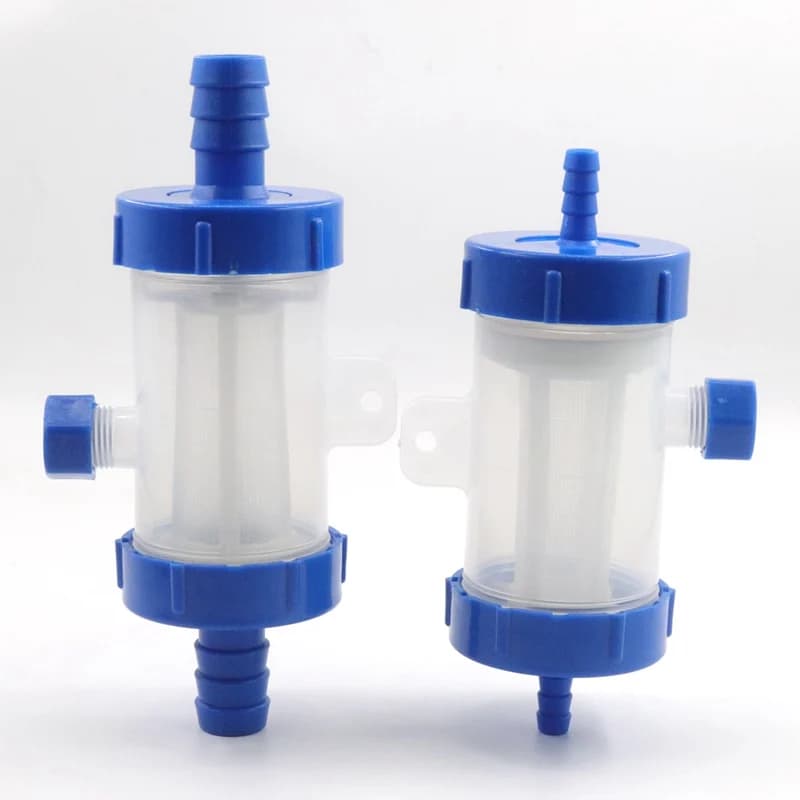 2 Pezzi Filtro per Tubo dell'Acqua Morbido 10mm~32mm, Spruzzatore per Irrigazione, Filtri Assorbenti, Filtro Trasparente per Acquario