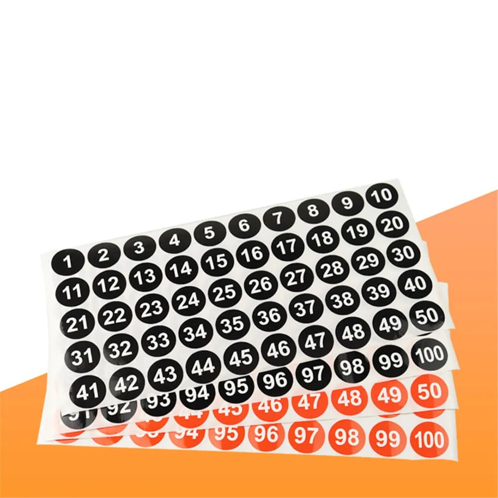 Number Stickers 1-50 Label Number Sticker For Diy Craft Nail Polish Glue Bottle Scrapbooking Diary Stationery Digital Sticker