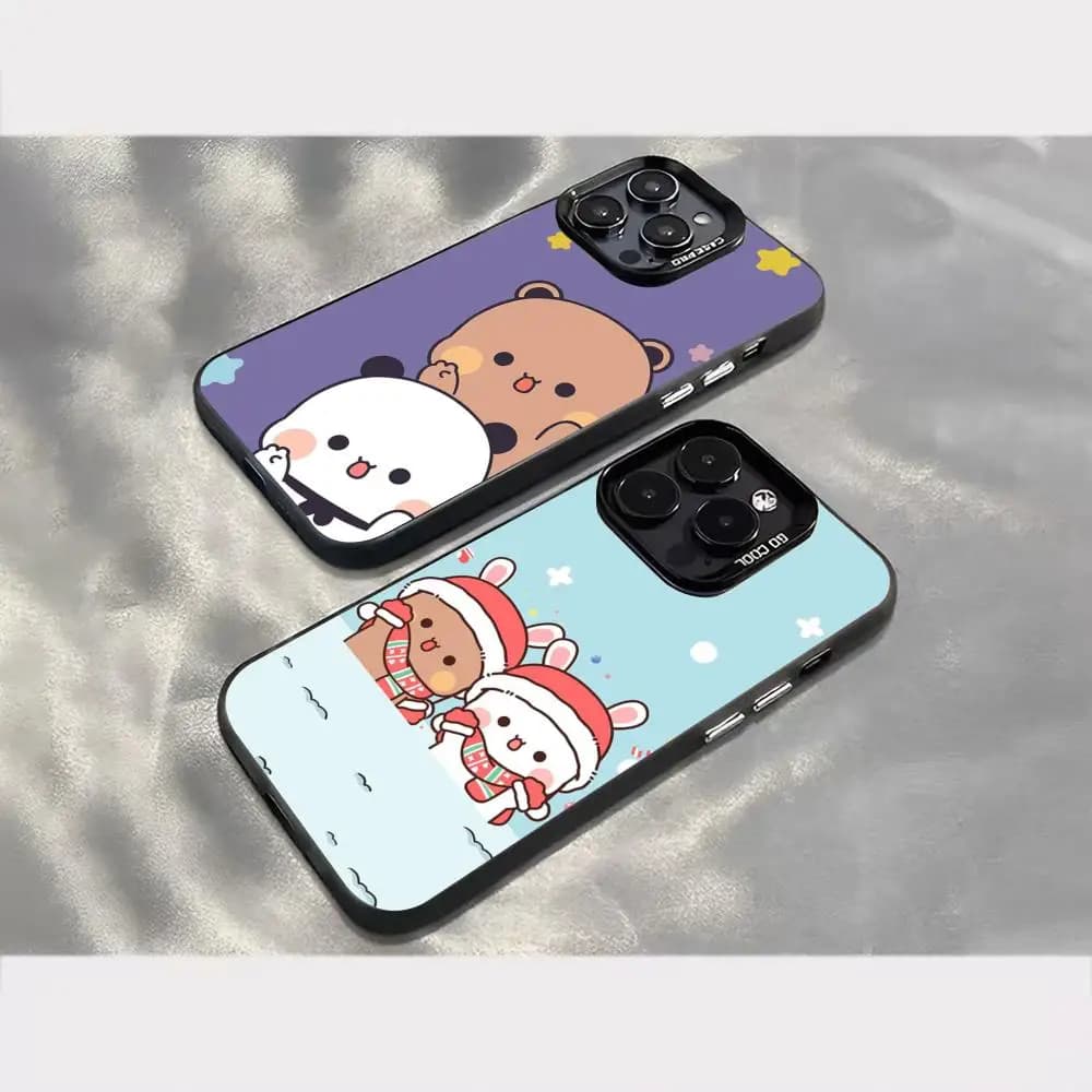 Cover for iPhone 17 16 15 14 13 12 Pro Max Air Anime B.B.Dudu-U Multicolor Laser Opaca Laser Metallic Aurora