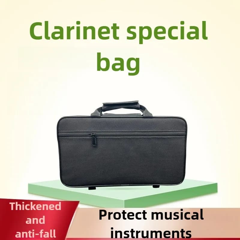 Scatola portaoggetti per clarinetto con tubo nero Scatola per trasporto professionale portatile regolabile B-down per bambini/adulti Custodia per strumenti a fiato