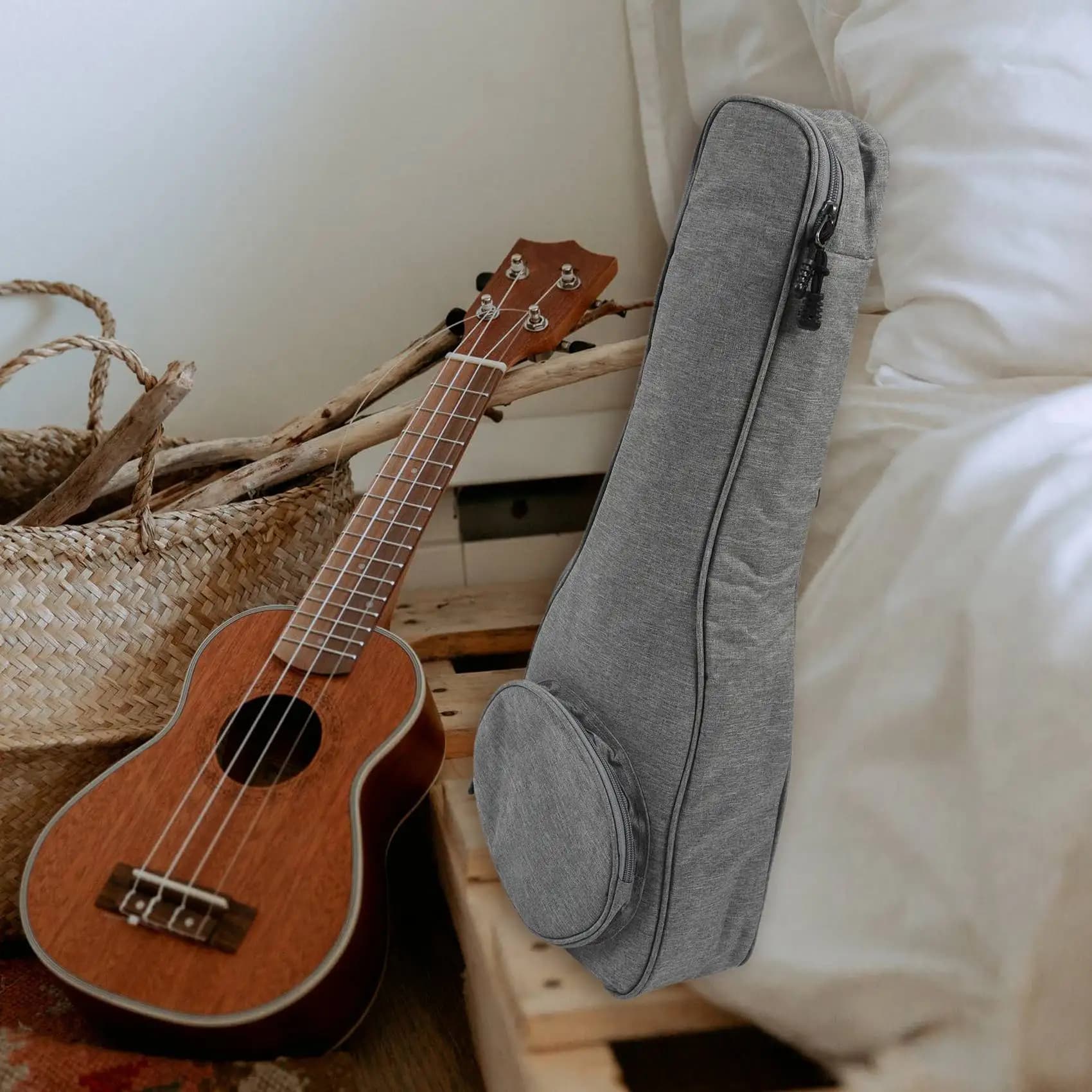 Borsa per Ukulele ABVB in Cotone, Custodia Morbida Impermeabile in Tessuto Oxford, Zaino per Ukulele Hawaiano a Quattro Corde