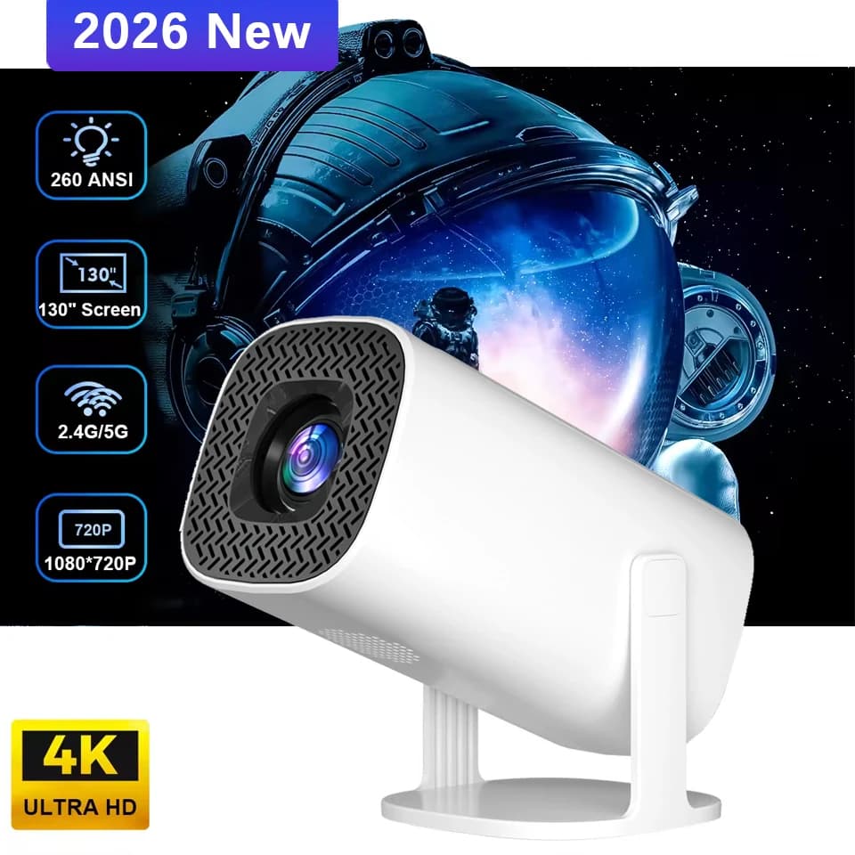 Nuovo Mini Proiettore Smart P30 Android 11 Supporta Video 4K HD WiFi 6 BT5.0 Nativo 720p Home Theater Proiettore Portatile da Esterno