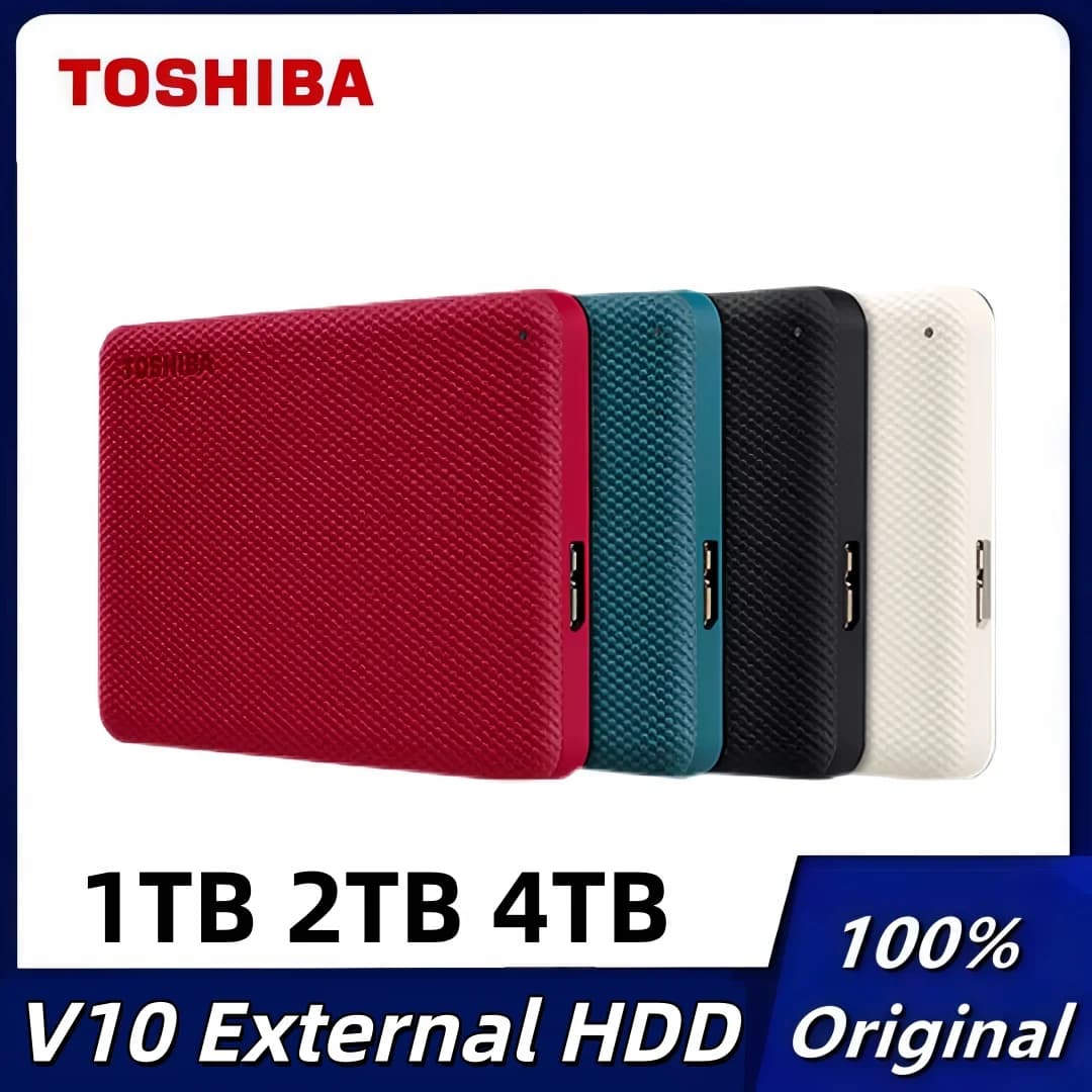 Disco rigido esterno portatile originale Toshiba V10 Canvio Advanced da 4 TB, 2 TB, 1 TB, USB 3.0, 2,5 ", HDD mobile per computer portatile