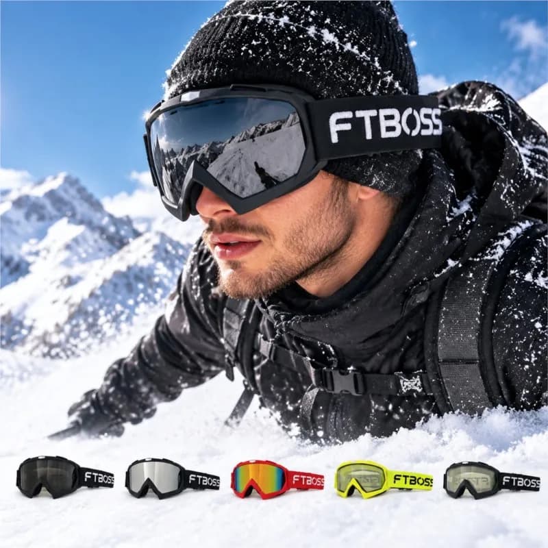 Adult All Scene Riding Goggles Double Layer Anti Fog UV Protection Wind Snow Barrier Ski Motorcycle Protective Glasses