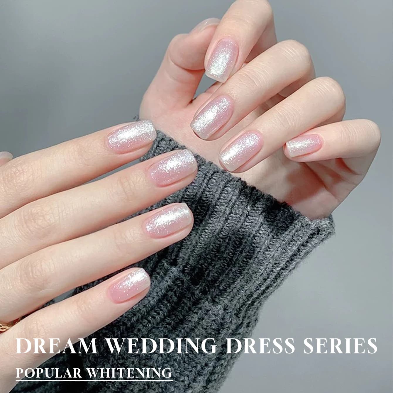 MIANEL 10ml Jimeng Smalto Gel per Unghie da Sposa 2026 Nuovo Gel Glitter Scintillante e Diamanti Frantumati che Valorizzano la Pelle per Nail Art