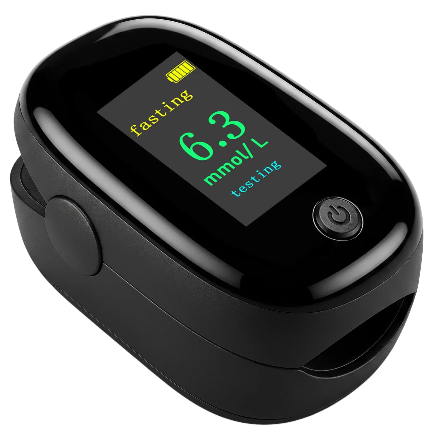 2‑in‑1 Digital Fingertip Health Monitor OLED Display, Portable Fingertip Pulse Oximeter SpO2 Heart Rate & Blood Glucose Tester
